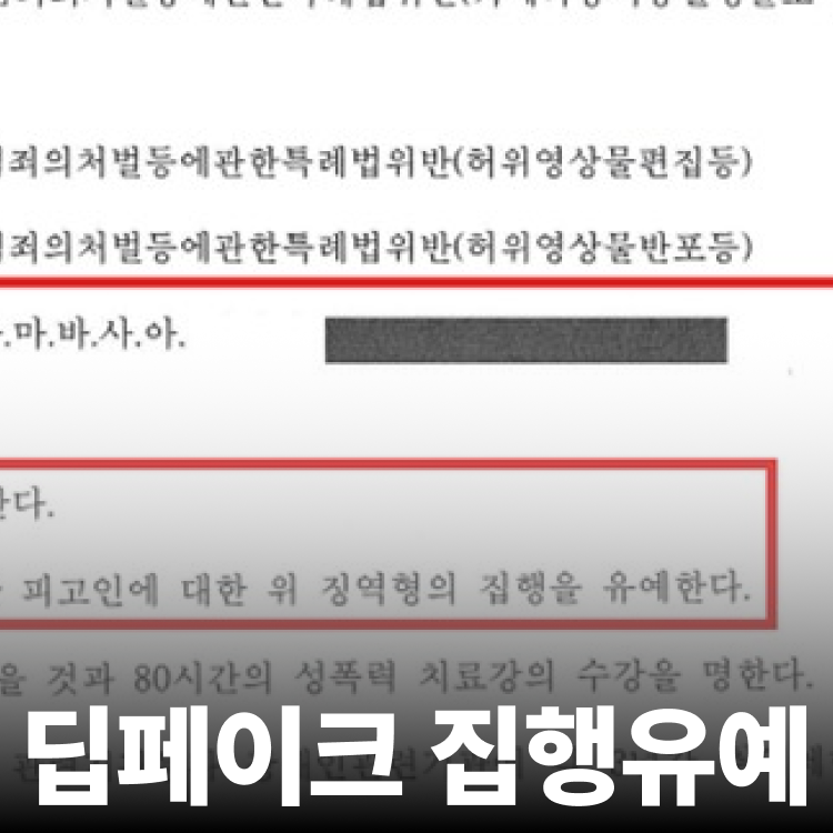 딥페이크 집행유예
